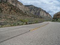 Utah Mountain Road in the USA: Clouds and Clear Skies