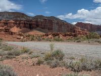 Utah's Nature: Paver Tracks Under a Clear Sky