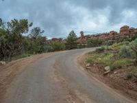 Utah Red Rock Canyon Landscape on a Gloomy Day