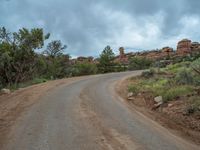 Utah Red Rock Canyon Landscape on a Gloomy Day