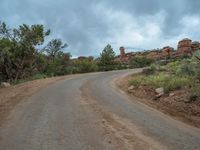 Utah Red Rock Canyon Landscape on a Gloomy Day