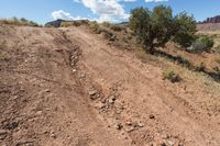 an old dirt road has been cleared from the ground and is being used for riding