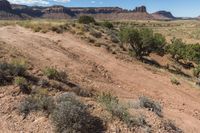 Utah's Red Rock Landscape Under Clear Sky