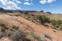 Utah's Red Rock Landscape Under Clear Sky