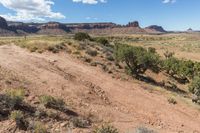 Utah's Red Rock Landscape Under Clear Sky