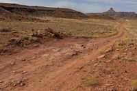 Utah's Red Rock Mountain: A Contrast with Grass