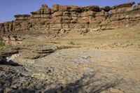 Utah's Red Rock: Mountain Terrain in Clear Sky