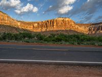 Utah Road at Dawn with Hard Shadows