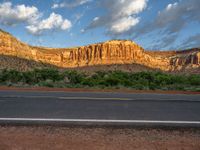 Utah Road at Dawn with Hard Shadows