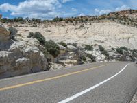 Utah Road: A Scenic Landscape with Beautiful Clouds