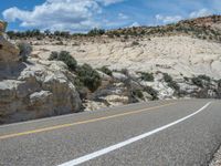 Utah Road: A Scenic Landscape with Beautiful Clouds