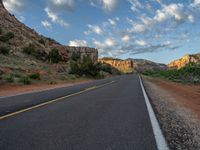 Road Through the Landscape of Utah at Dawn