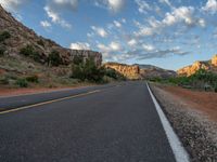 Road Through the Landscape of Utah at Dawn