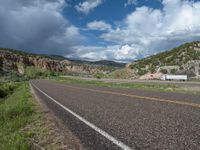 Utah Road Landscape with Majestic Mountain Views