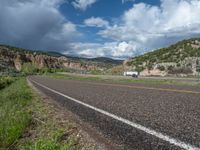 Utah Road Landscape with Majestic Mountain Views