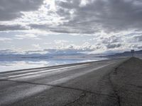 Utah Road with Mountains and Lake