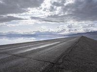 Utah Road with Mountains and Lake