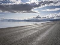 Utah Road with Mountains and Lake