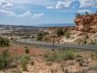 Utah Road: Picturesque Landscape with Fluffy Clouds