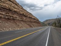 Utah Road Through a Gloomy Forest