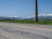 Utah's Rural Landscape: Snowy Mountains and Snow-Covered Fields