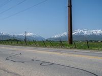 Utah's Rural Landscape: Snowy Mountains and Snow-Covered Fields