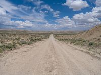 Utah Rural Landscape: Straight Dirt Road