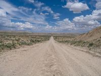 Utah Rural Landscape: Straight Dirt Road