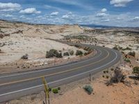 Utah's Rural Road at Head of the Rocks: Aerial View