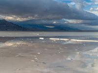 Utah's Salt Lake City Landscape: Salt Flats and Mountains