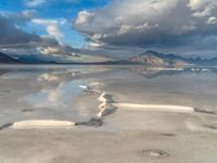 Utah's Salt Lake: Desert Landscape with Mountains