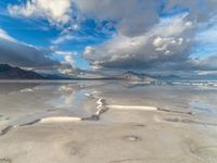 Utah's Salt Lake: Desert Landscape with Mountains