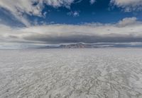 Utah's Salt Lake Desert: Sun Visible in the Open Space