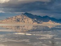 Utah's Salt Lake: Sunny Skies and Majestic Mountains