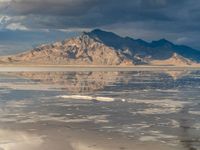 Utah's Salt Lake: Sunny Skies and Majestic Mountains