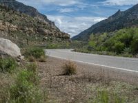 Scenic Road in Utah: Mountains and Clouds