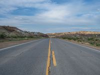 Straight Road in Utah: Mountain Landscape