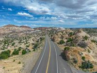 Utah Top-Down Road: Aerial Landscape View