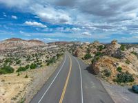 Utah Top-Down Road: Aerial Landscape View