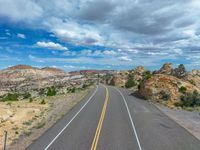 Utah Top-Down Road: Aerial Landscape View