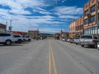 Utah Town: A Straight Road on a Cloudy Day