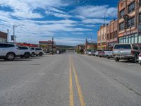 Utah Town: A Straight Road on a Cloudy Day