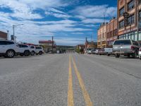 Utah Town: A Straight Road on a Cloudy Day