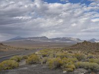 the road through the desert is deserted and deserted in all its glory as it winds into the middle east