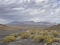 the road through the desert is deserted and deserted in all its glory as it winds into the middle east