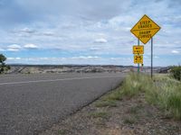 Utah, USA: Road Landscape with Clouds on a Sunny Day