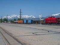 Utah, USA: Scenic Landscape with Snowy Mountains and Clear Sky