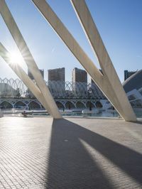 Valencia Cityscape with Concrete Bridge 002