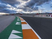 Valencia Race Track: Asphalt, Day, and Clouds