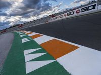 Valencia Race Track: Road Asphalt with Clouds